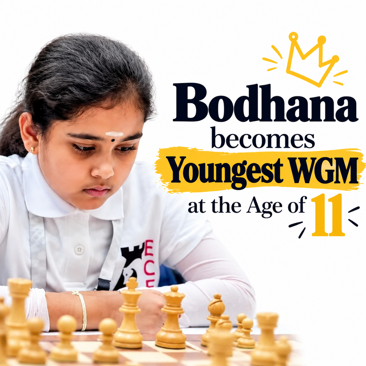 Bodhana becomes Youngest WGM at the Age of 11
